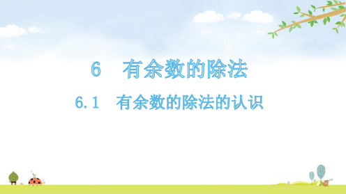 二年级下册数学课件-6.1有余数的除法的认识-人教版(共25张PPT)