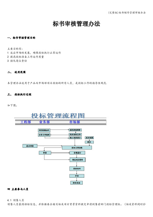 (完整版)标书制作管理审核办法