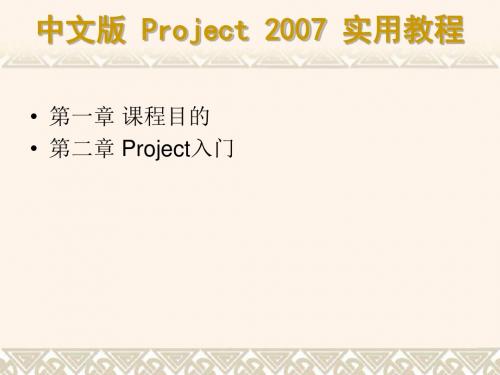 Project2007操作指南教程-精选文档