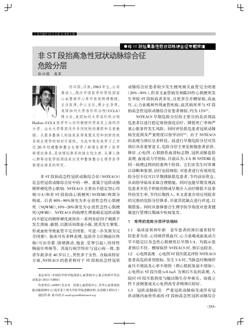 非ST段抬高急性冠状动脉综合征危险分层