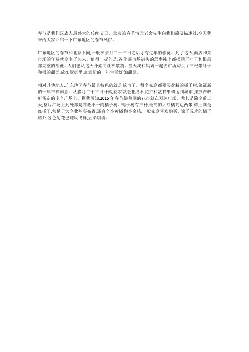 广东过年作文700字