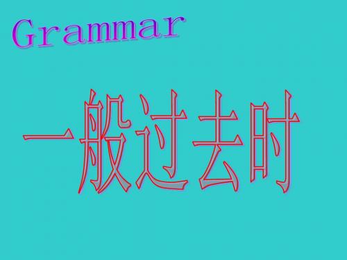 一般过去时态2
