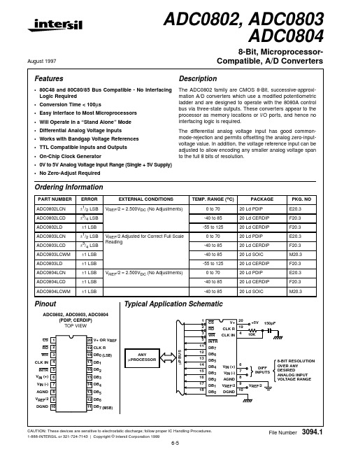 ADC0802中文资料