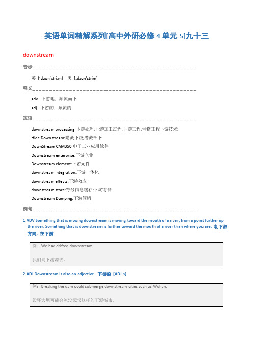 英语单词精解系列[高中外研必修4单元5]九十三