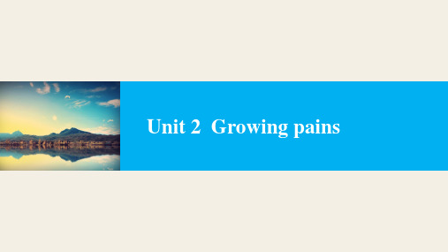 牛津译林版高中英语必修一Unit 2《Growing pains》 Period Four