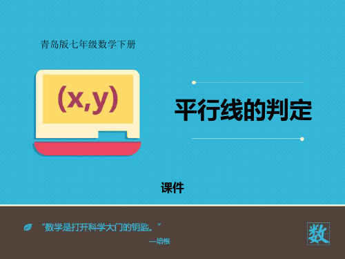 青岛版七年级下册数学《平行线的判定》培优说课教学复习课件