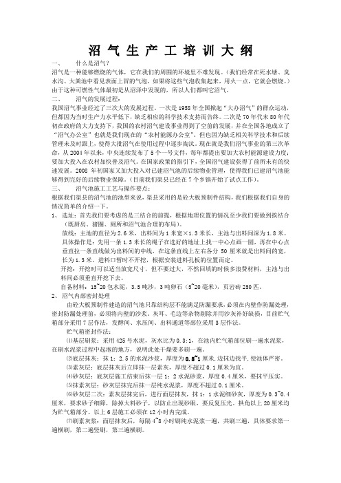 沼气生产工培训大纲02