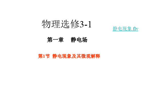 高二物理静电现象及其微观解释(201911整理)