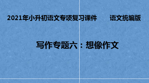 2021年小升初语文专项写作复习 六：想象作文 课件