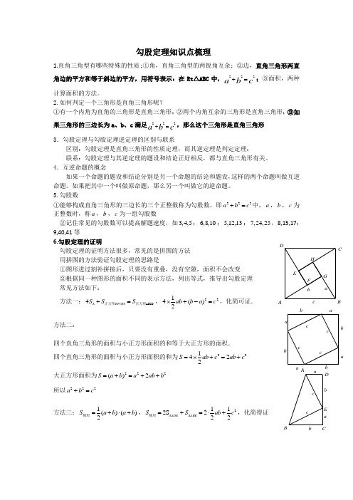 (完整版)勾股定理知识点梳理