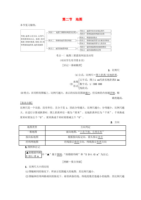 2019版高考地理一轮复习第1单元从宇宙看地球含地球和地图第2节地图学案鲁教版