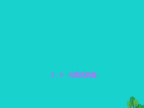 七年级数学上册2.3代数式的值课件(新版)湘教版