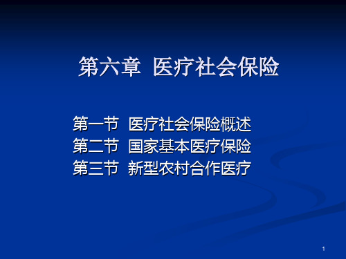 医疗社会保险PPT
