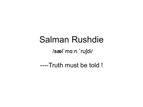 Introduction of Salman Rushdie