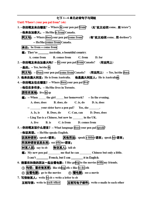 人教版新目标_go_for_it!七年级下册_英语__1-12单元知识点