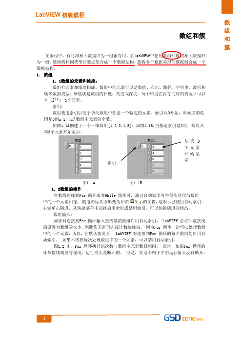 数组和簇