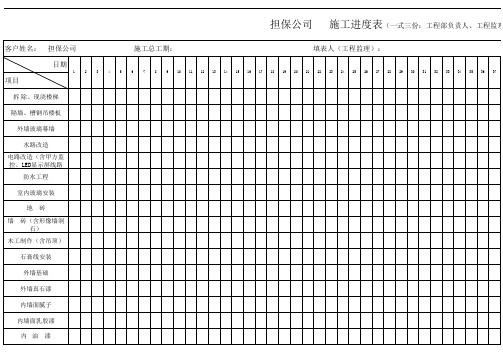 施工进度表(空白)