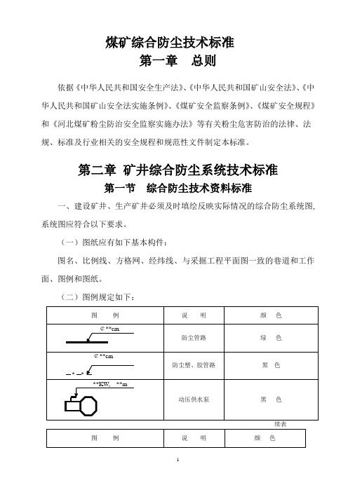 综合防尘技术标准