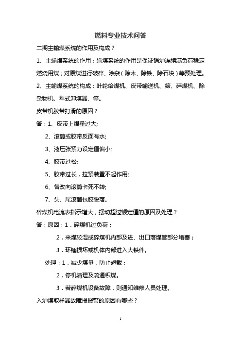 燃料专业技术问答