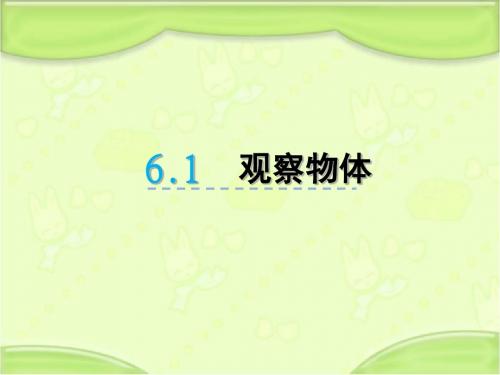 新青岛版四年级数学下册 6.1观察物体 教学课件