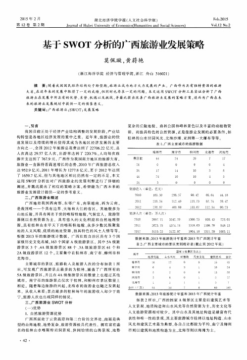 基于SWOT分析的广西旅游业发展策略