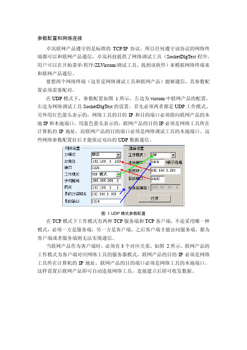 TCPIP_UDP参数配置和网络连接