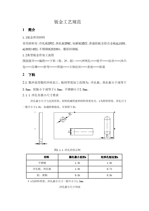 钣金工艺规范