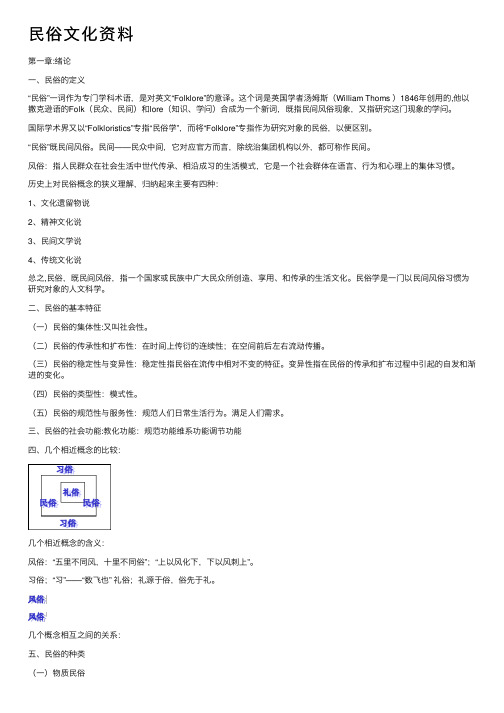 民俗文化资料