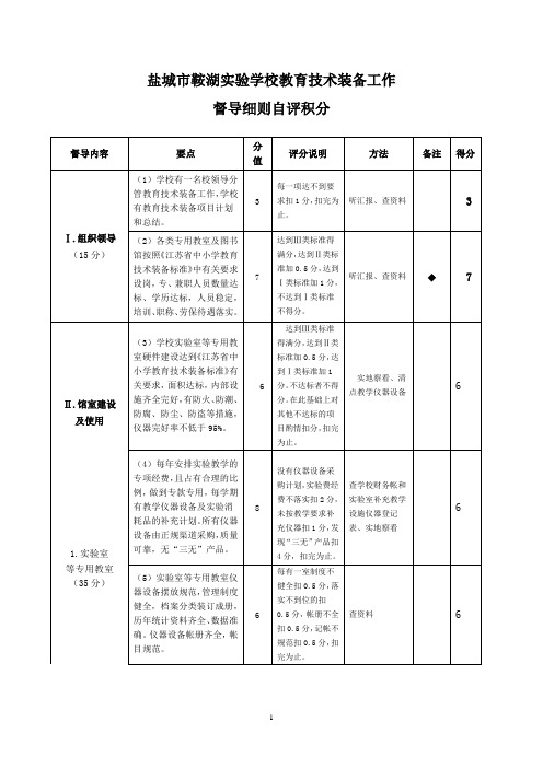 江苏省中小学教育技术装备工作督导评价标准(修订后)