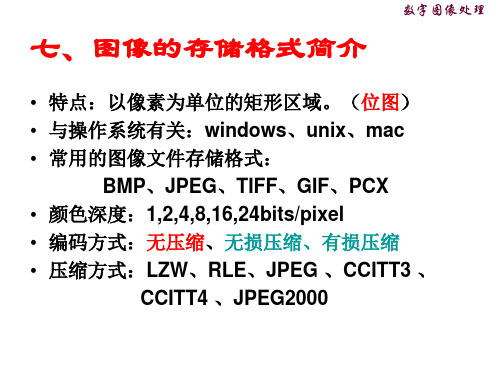 第2章  数字图像基础2——常用图像格式