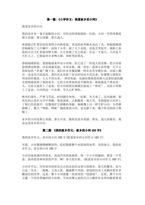 我爱家乡的小河作文400字