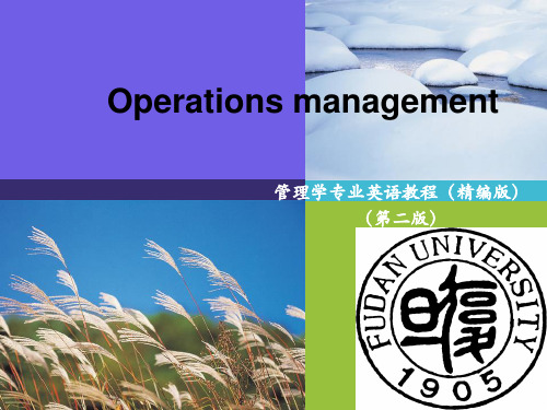 管理学专业英语教程(第二版)-Unit 8 Operations Management