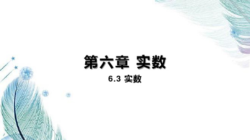 人教版数学七下 6.3 实数 课件3