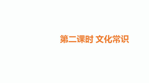 2020届甘肃中考语文总复习课件：2.第二课时文化常识