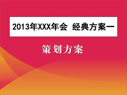 2013年企业年会策划方案(详细策划).ppt