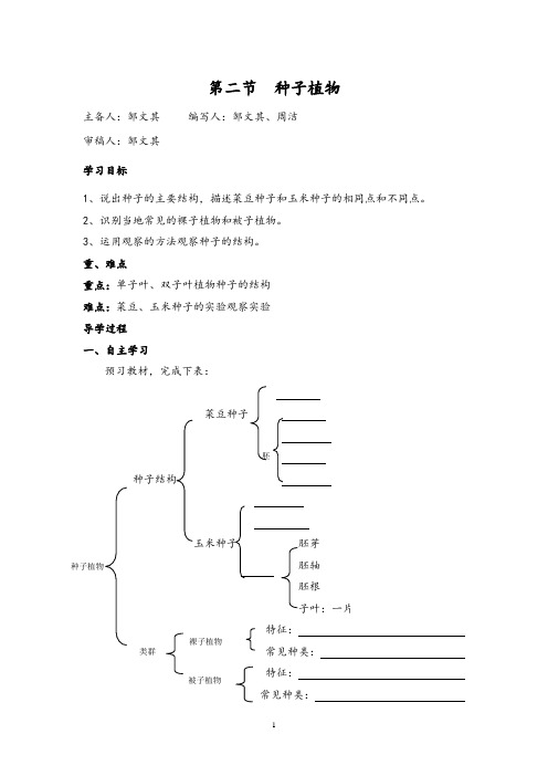 种子植物导学案