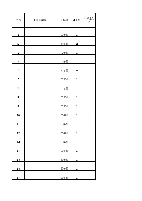 学校学生问卷调查情况统计表