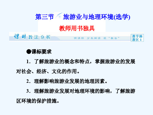 第三单元第三节旅游业与地理环境(选学)同步备课课件鲁教版必修2课件