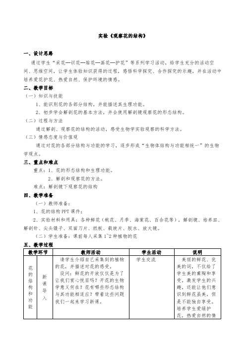 实验《观察花的结构》(1)