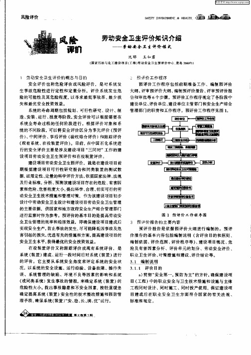 劳动安全卫生评价知识介绍—劳动安全卫生评价模式