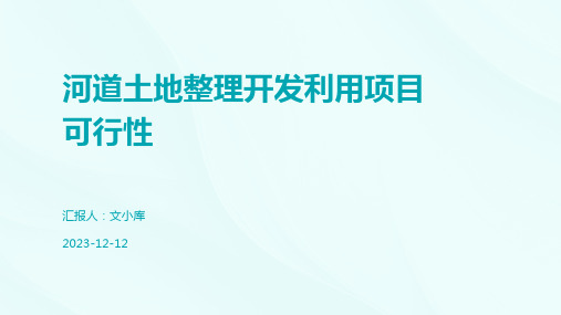 河道土地整理开发利用项目可行性