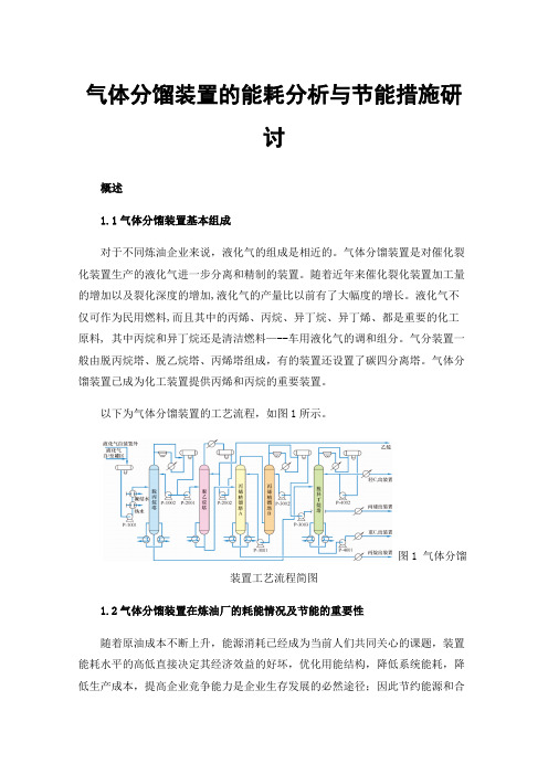 气体分馏装置的能耗分析与节能措施研讨