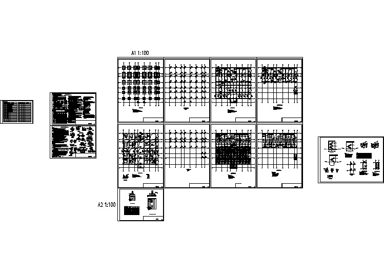 多层医院结构图（框架、独立基础）