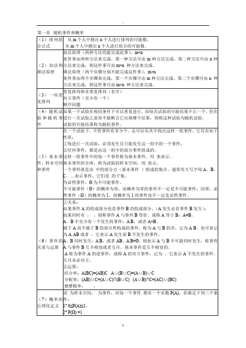 高中数学：概率公式大全