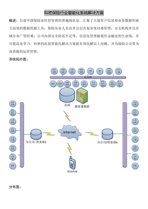 科密保险行业智能化系统解决方案