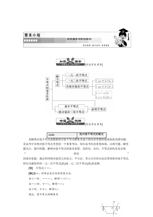 2018-2019学年高二数学人教B版选修4-5讲义第一章 章末小结 知识整合与阶段检测 Word版含解析