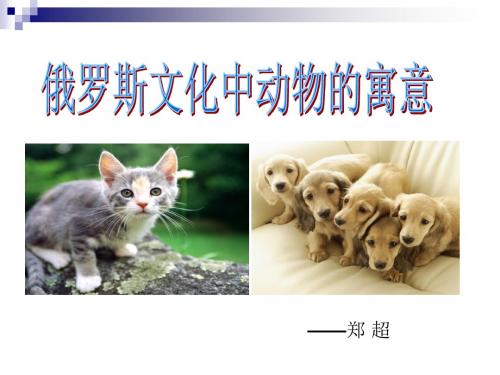 俄罗斯动物的各种寓意.ppt