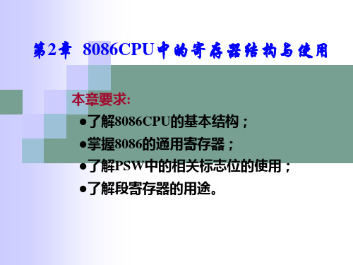 第2章  8086CPU中的寄存器结构与使用