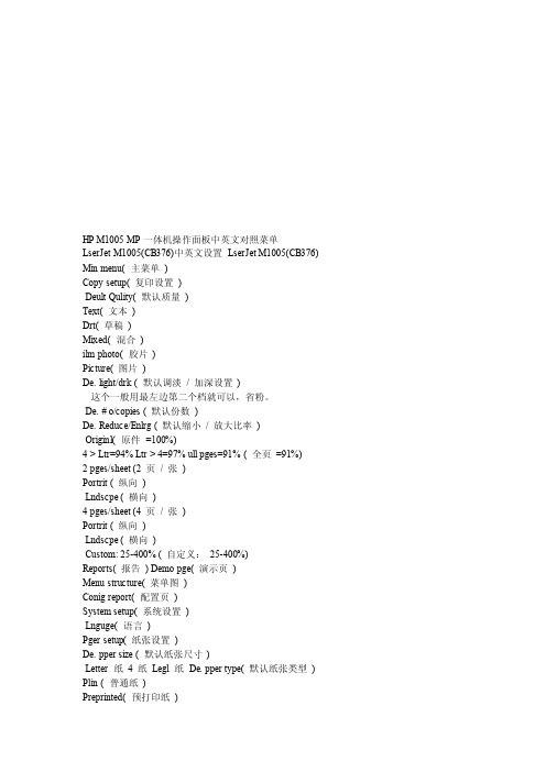 hpm1005mfp一体机[资料]