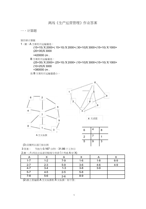 浙大12秋《生产运营管理》离线答案资料